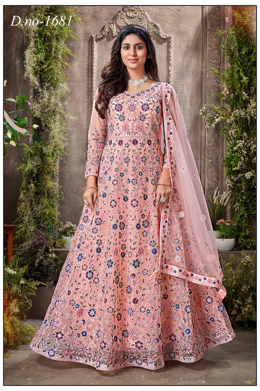 Peach Indian Gown Size Size Large 40" Chest, XL 42" Chest