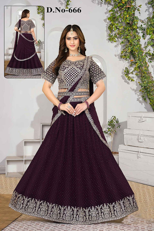 Majestic Amethyst Designer Lehenga Choli