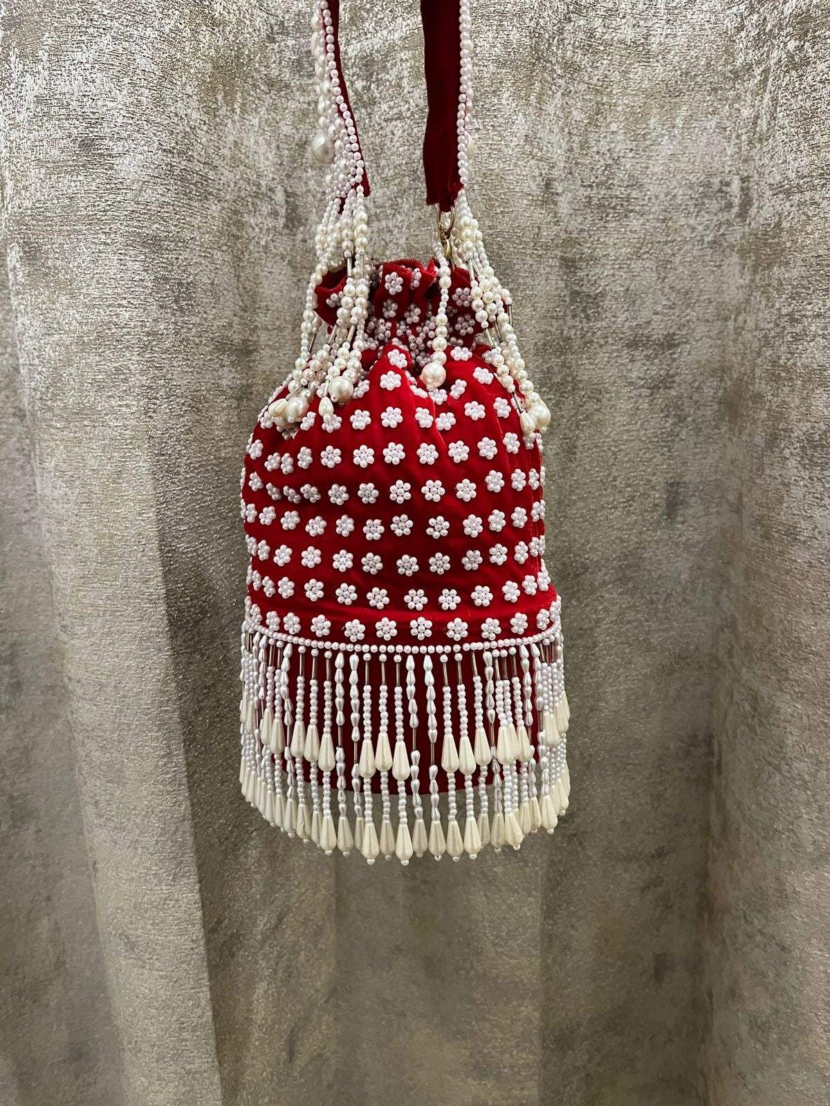 Red Velvet Potli bag
